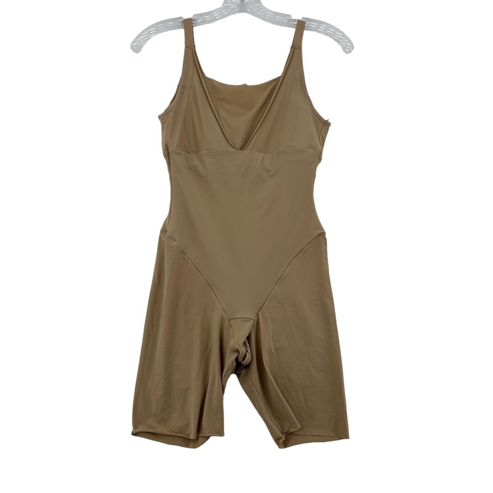 Maidenform Women Medium Firm Foundations Body Shaper Romper Tan 2556 Shapewear